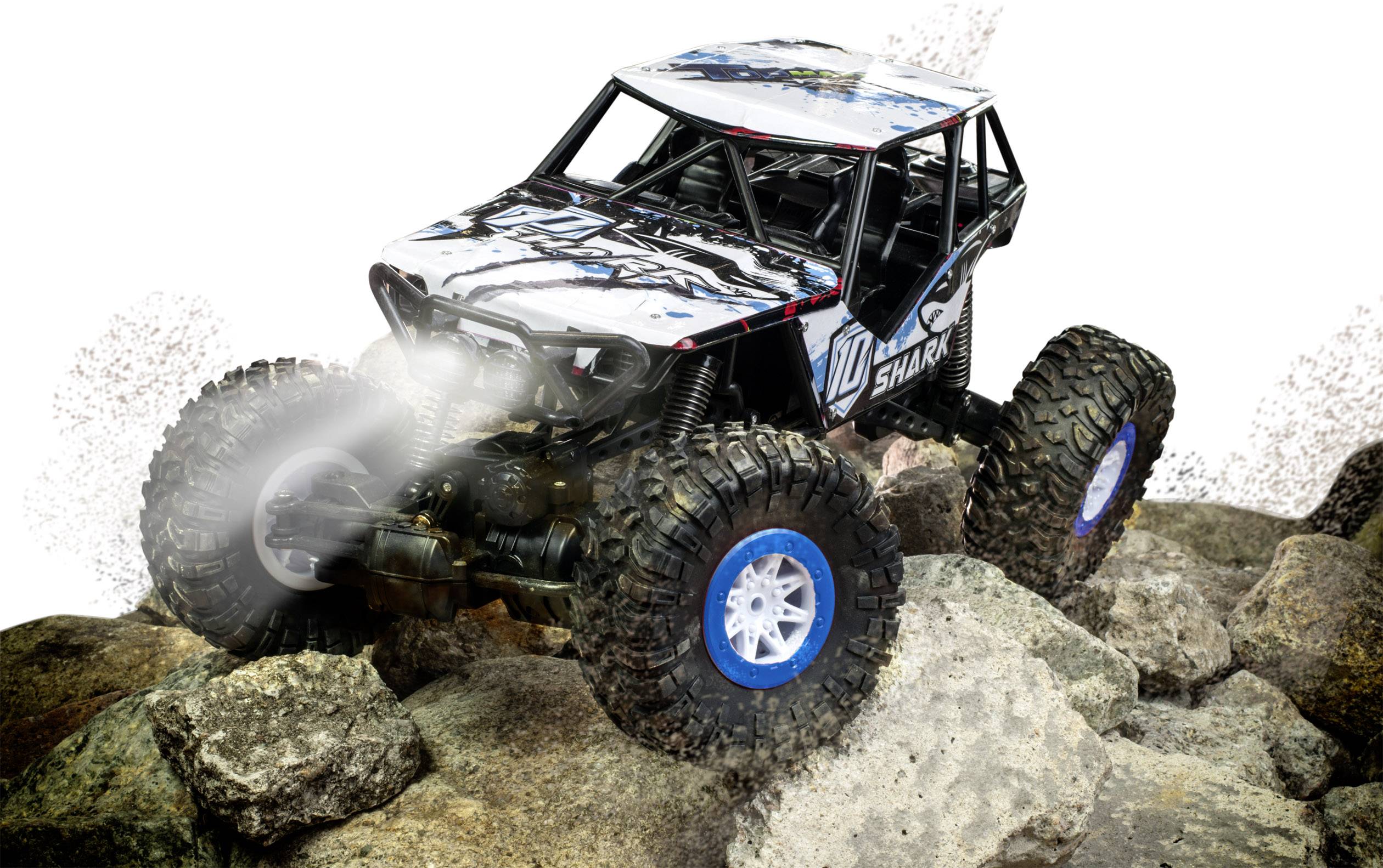 Reely Rock Crawler Brushed 1:10 RC Modellauto Elektro Crawler Allradantrieb (4WD) 100% RtR 2,4GHz inkl. Akku, Ladegerät und