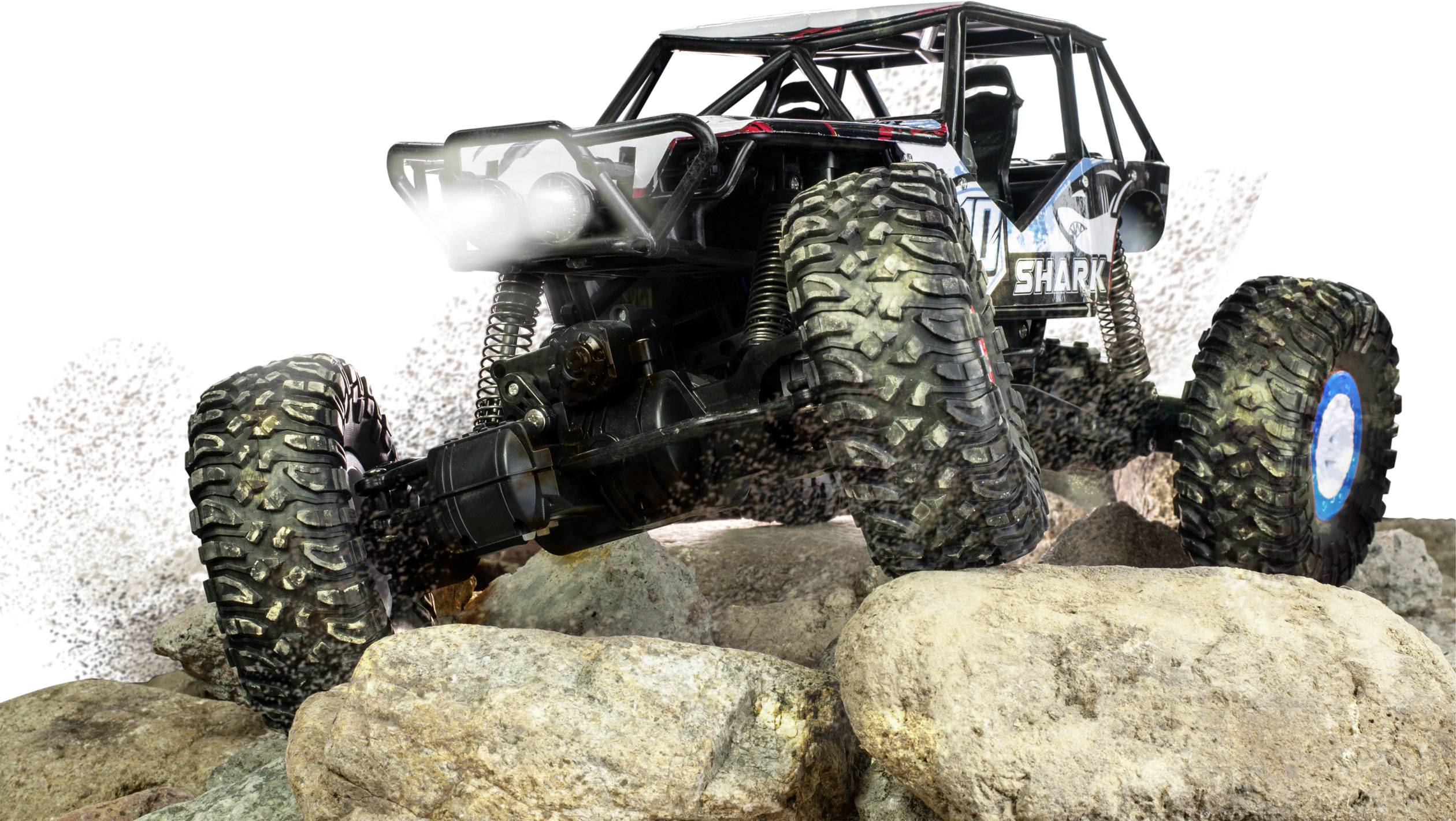 Reely Rock Crawler Brushed 1:10 RC Modellauto Elektro Crawler Allradantrieb (4WD) 100% RtR 2,4GHz inkl. Akku, Ladegerät und