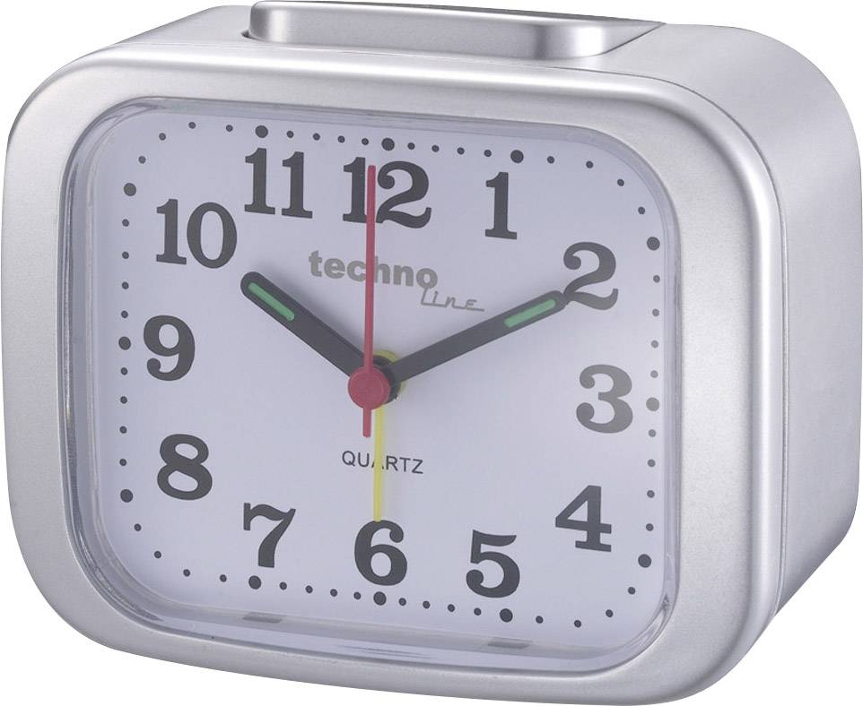 Techno Line Model XL silber Quarz Wecker Silber Alarmzeiten 1 1 Timerzeit