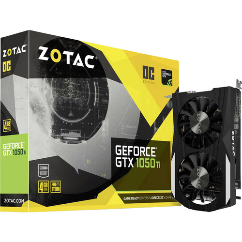 Zotac Grafikkarte Nvidia GeForce GTX1050 Ti Overclocked 4 GB GDDR5-RAM PCIe x16 HDMI®, DVI, DisplayPort