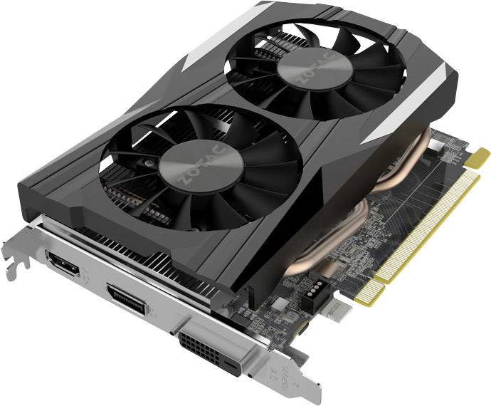 Zotac Grafikkarte Nvidia GeForce GTX1050 Overclocked 2GB GDDR5-RAM PCIe x16 HDMI®, DVI, DisplayPort