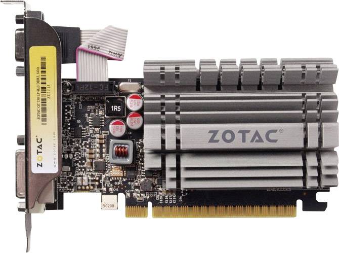 Zotac Grafikkarte Nvidia GeForce GT730 4GB DDR3-RAM PCIe x16 HDMI®, DVI, VGA Low Profile, Passiv gekühlt