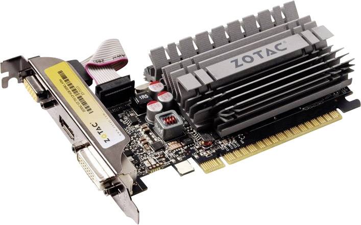 Zotac Grafikkarte Nvidia GeForce GT730 4GB DDR3-RAM PCIe x16 HDMI®, DVI, VGA Low Profile, Passiv gekühlt