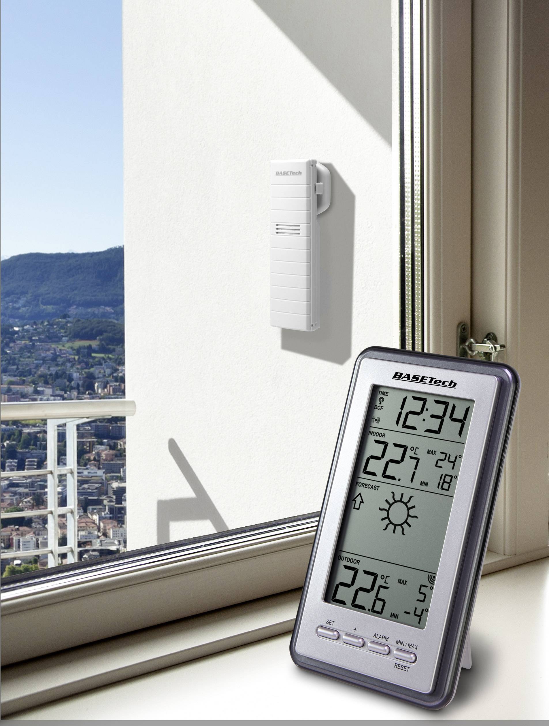 Basetech  WS-9130-IT Funk-Wetterstation Vorhersage für 1 Tag