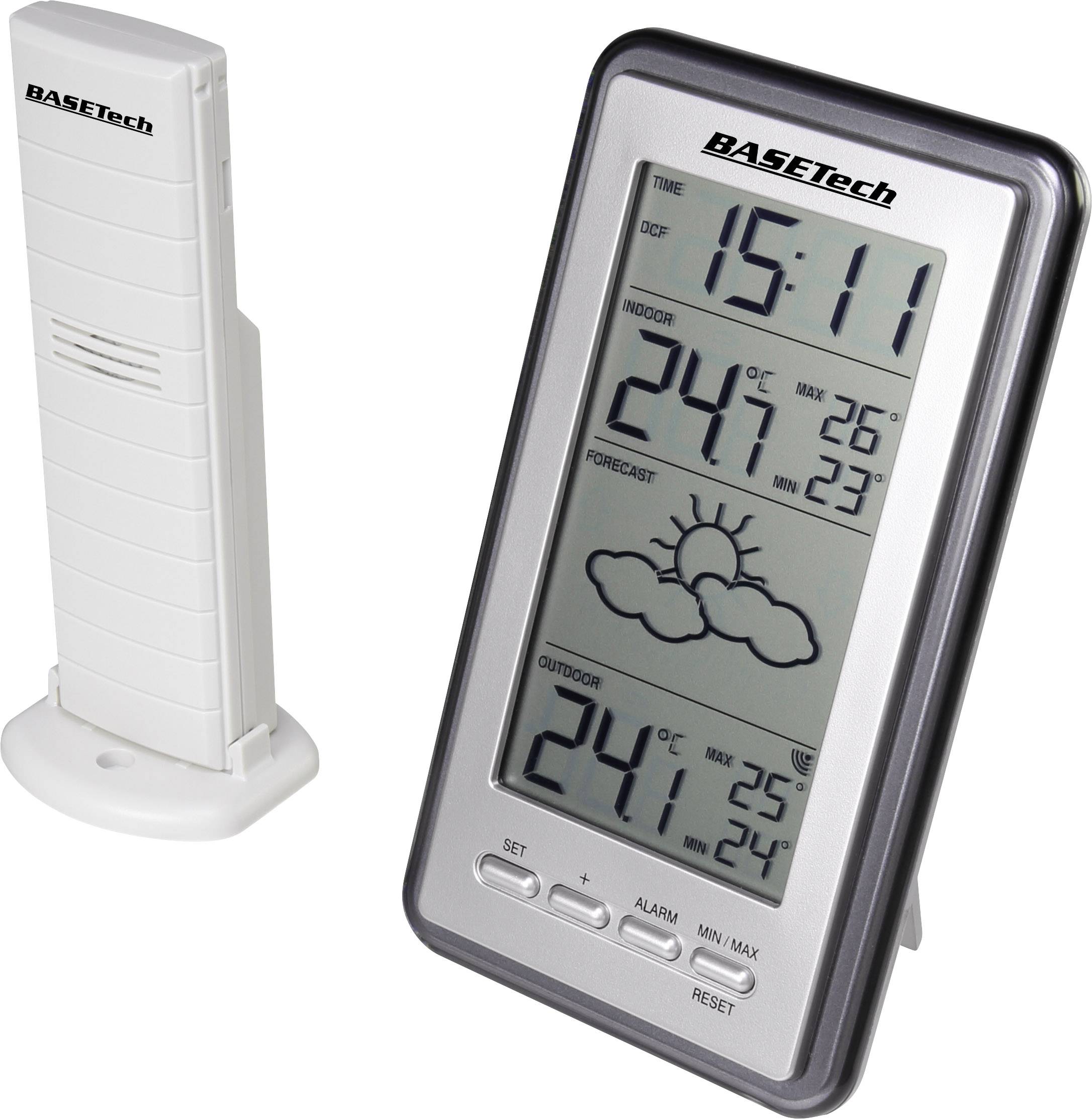 Basetech  WS-9130-IT Funk-Wetterstation Vorhersage für 1 Tag