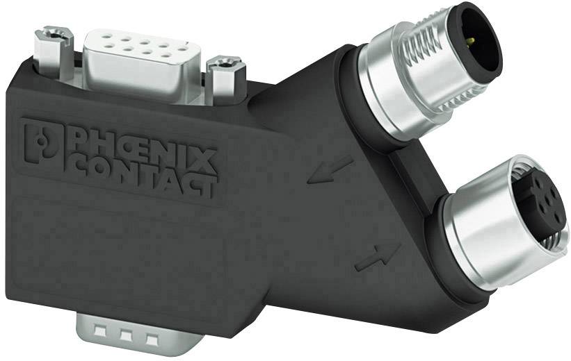 Phoenix Contact 2902324 Sensor-/Aktor-Datensteckverbinder M12 Adapter, gewinkelt Polzahl Sensoren: 9, 5 1St.