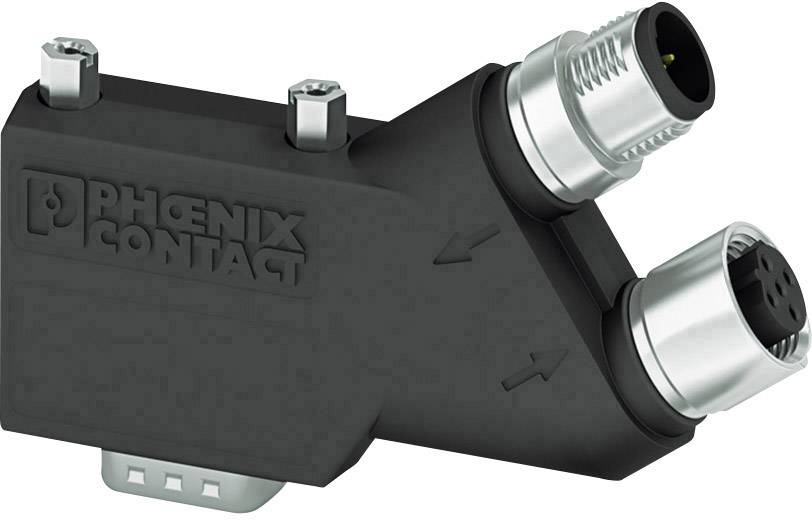 Phoenix Contact 2902320 Sensor-/Aktor-Datensteckverbinder M12 Adapter, gewinkelt Polzahl Sensoren: 9, 5 1St.