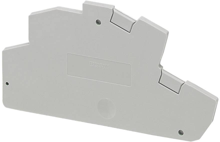 Graues Kunststoffgehäuse in einer ungleichmäßigen Form, vermutlich Teil eines elektrischen oder mechanischen Geräts.