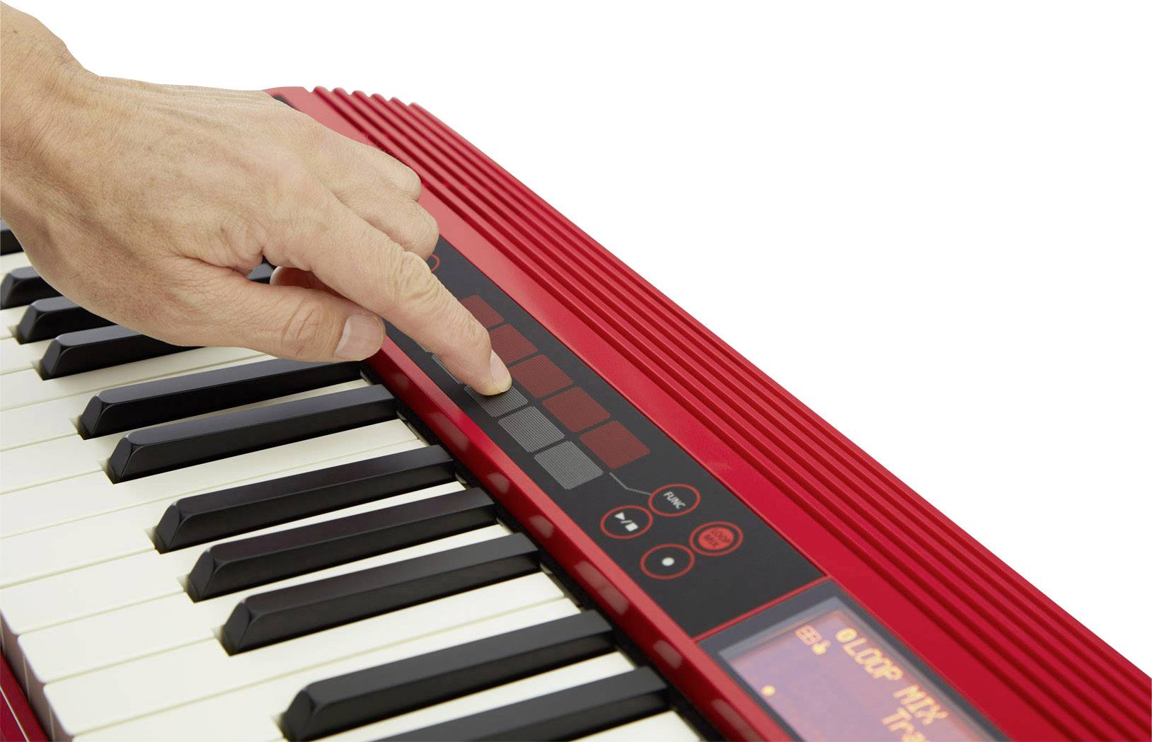 Roland GO:KEYS Keyboard Schwarz, Rot inkl. Netzteil