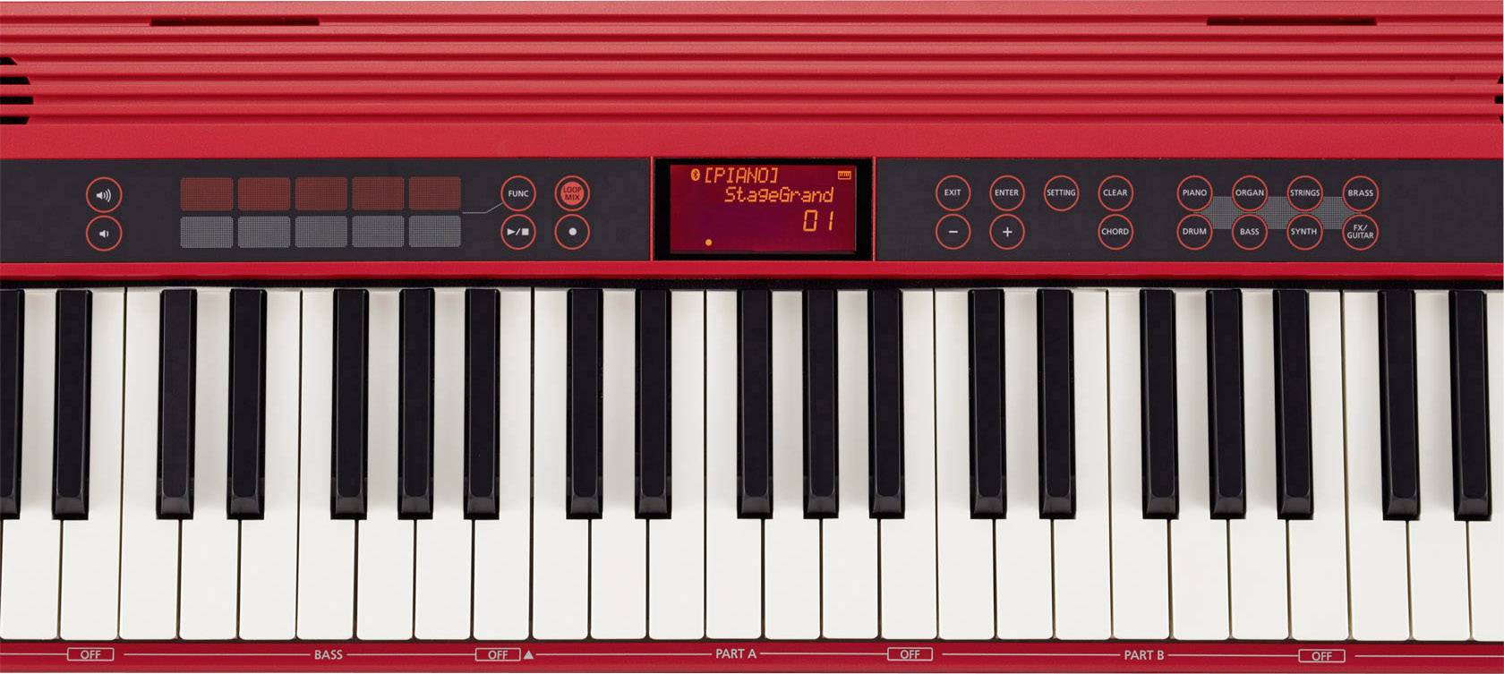 Roland GO:KEYS Keyboard Schwarz, Rot inkl. Netzteil