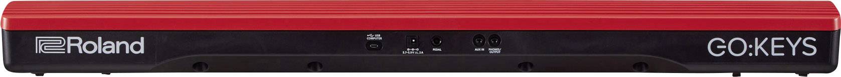 Roland GO:KEYS Keyboard Schwarz, Rot inkl. Netzteil
