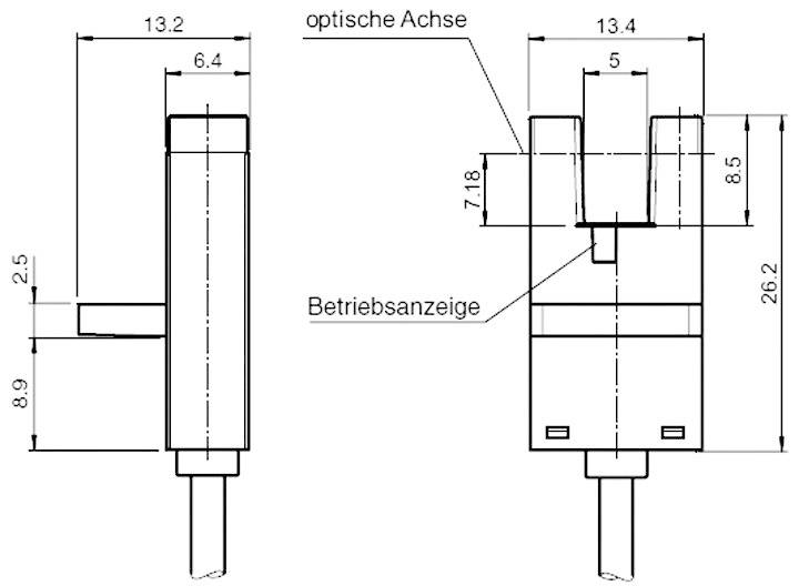 Pepperl+Fuchs Gabel-Lichtschranke GL5-J/43a/115 GL5-J/43a/115 hellschaltend, dunkelschaltend 1 St.