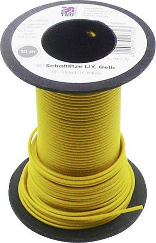 TruComponents 1565158 Strand LiY 1x0.22mm² Yellow 10m For Enthusiasts