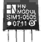 HN Power SIM1-0512-SIL4 DC/DC-Wandler, Print 5 V/DC 12 V/DC 83mA 1W Anzahl Ausgänge: 1 x Inhalt 1St.