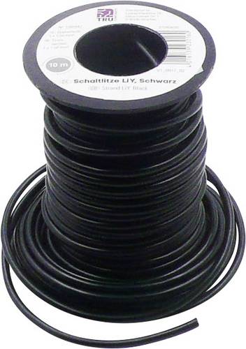 TRU Components 1566842 Litze LiY 1 x 1.50 mm² Schwarz 10 m