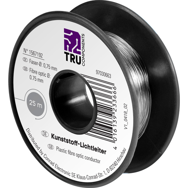 Fibre optique plastique TRU COMPONENTS LWL 1567191 Nombre de fibres: 1 Simplex 100 m