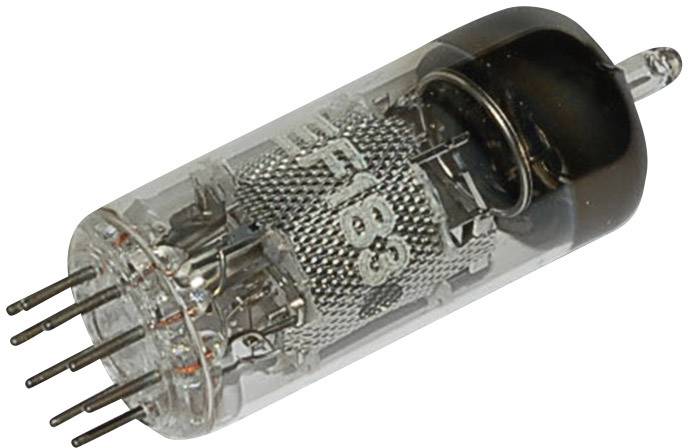 Eine Glimmlampe mit mehreren Anschlussstiften, oft in alten elektrischen Geräten zur Anzeige verwendet.