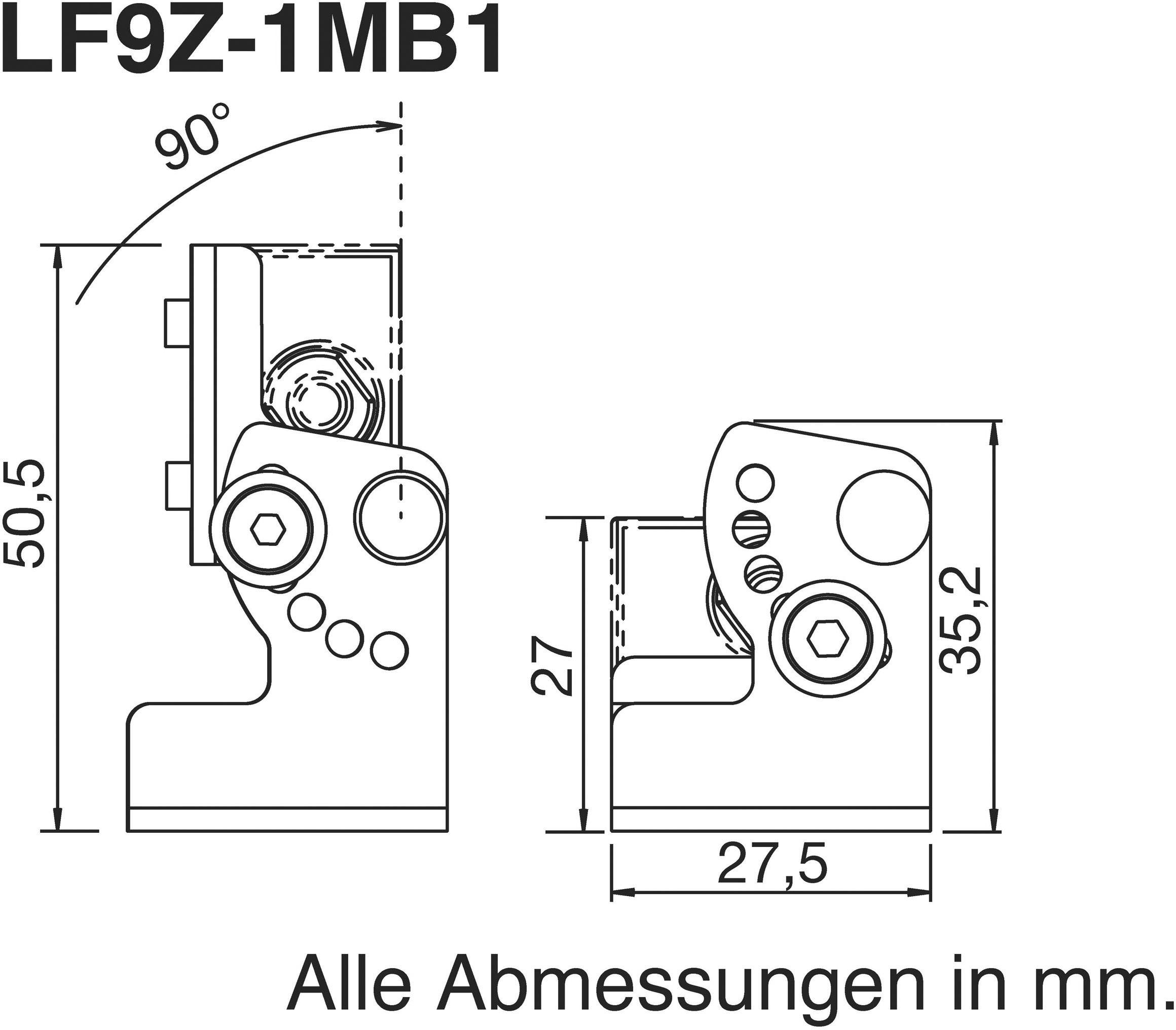 Idec Montagewinkel LF9Z-1MB1 Edelstahl 1St.