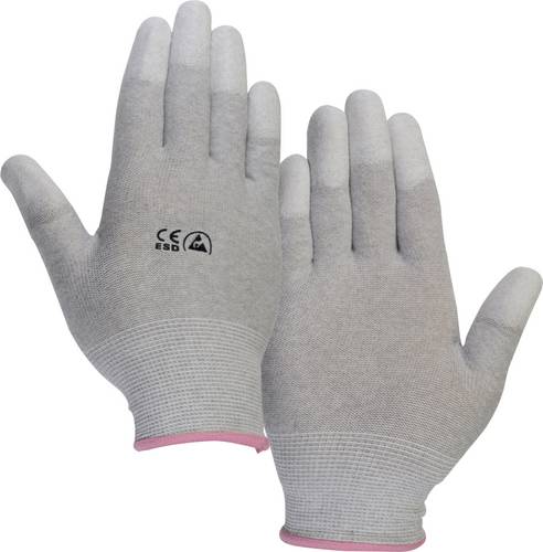 TRU COMPONENTS EPAHA-RL-S ESD-Handschuh mit Beschichtung an den Fingerspitzen Kleider-Größe: S Poly