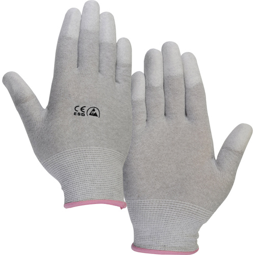 TRU Components EPAHA-RL-M ESD-Handschuh mit Beschichtung an den Fingerspitzen Kleider-Größe: M Polyamid