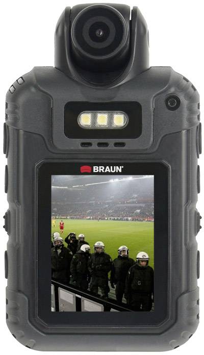 Braun Germany BCX5 Bodycam Full-HD, IR-Nachtsichtmodus, Wasserfest