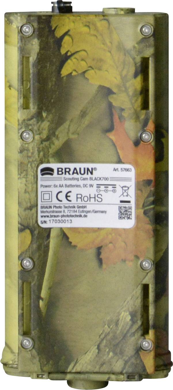 Braun Germany Black700 Wildkamera 12 Megapixel Black LEDs, Fernbedienung Camouflage