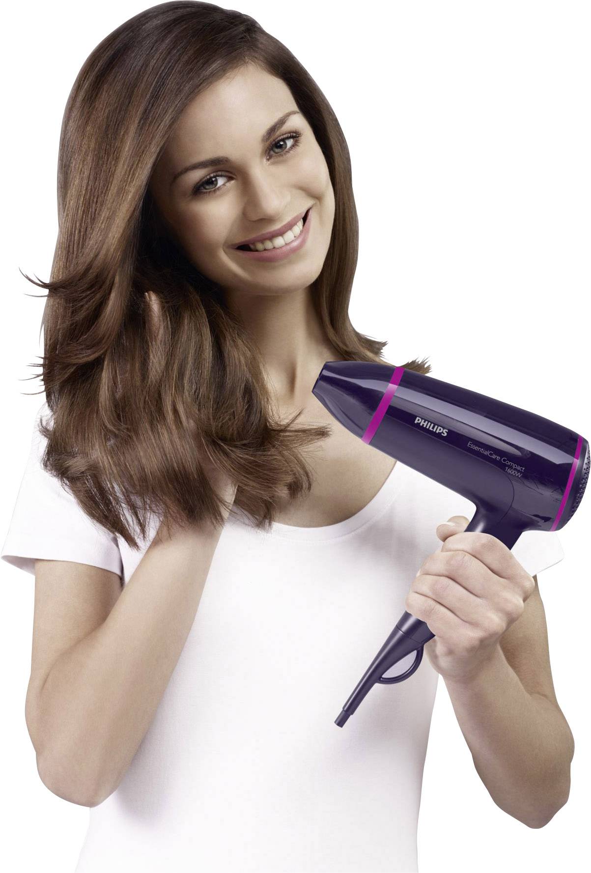 Philips BHD002/00 Reisehaartrockner Schwarz, Pink