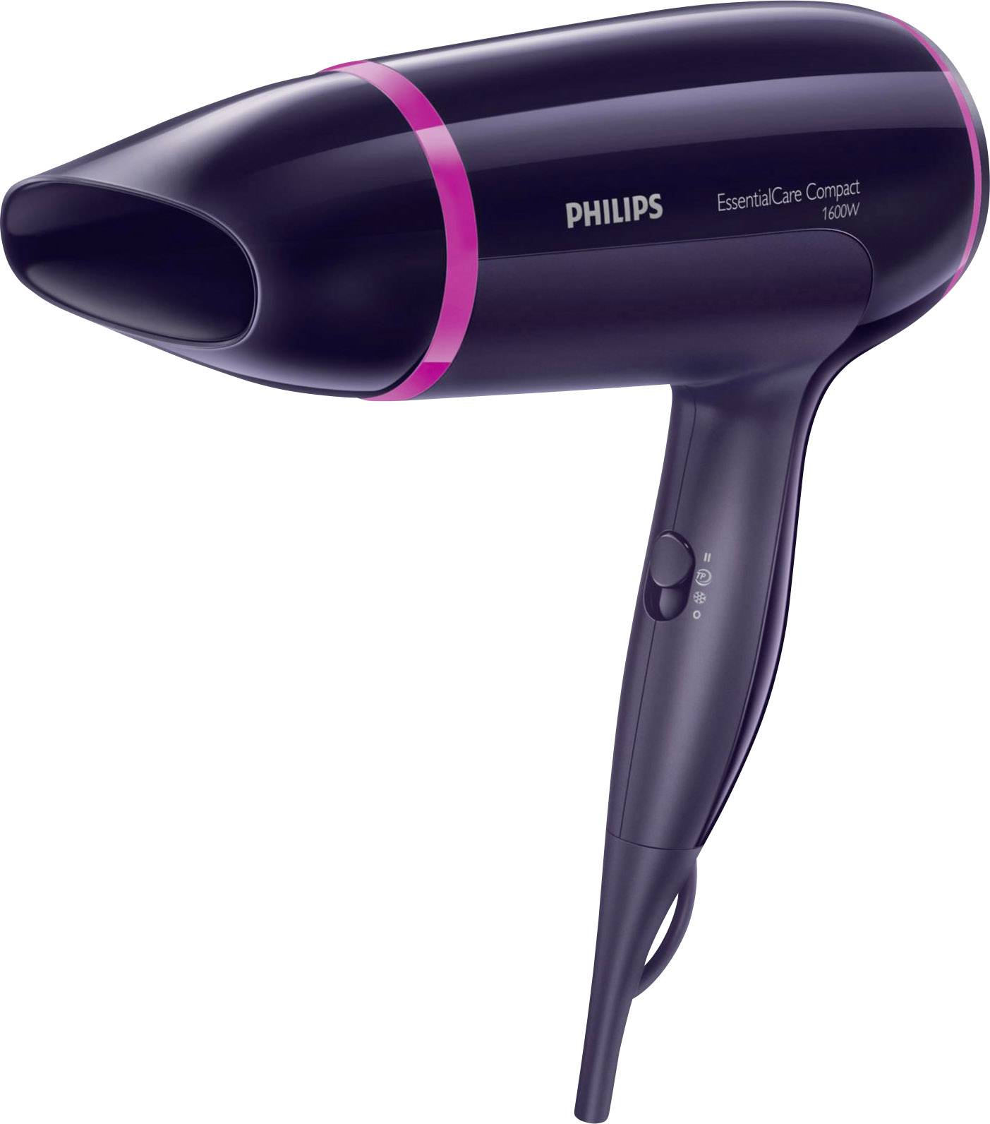 Philips BHD002/00 Reisehaartrockner Schwarz, Pink