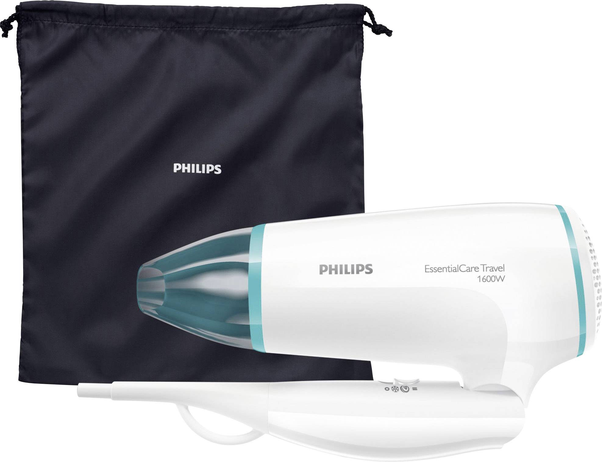 Philips BHD006/00 Reisehaartrockner Weiß, Hellblau