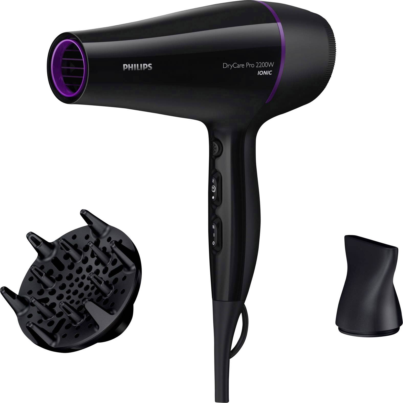 Philips BHD176/00 Haartrockner Schwarz, Violett