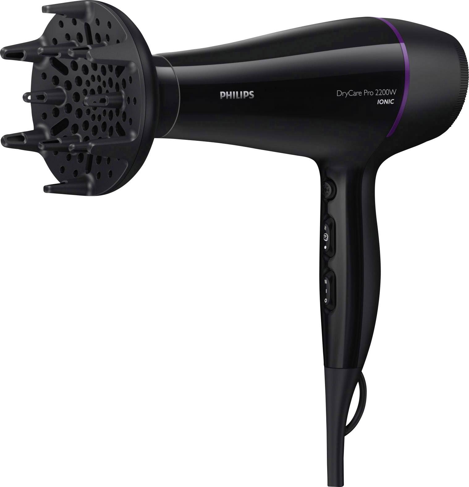 Philips BHD176/00 Haartrockner Schwarz, Violett