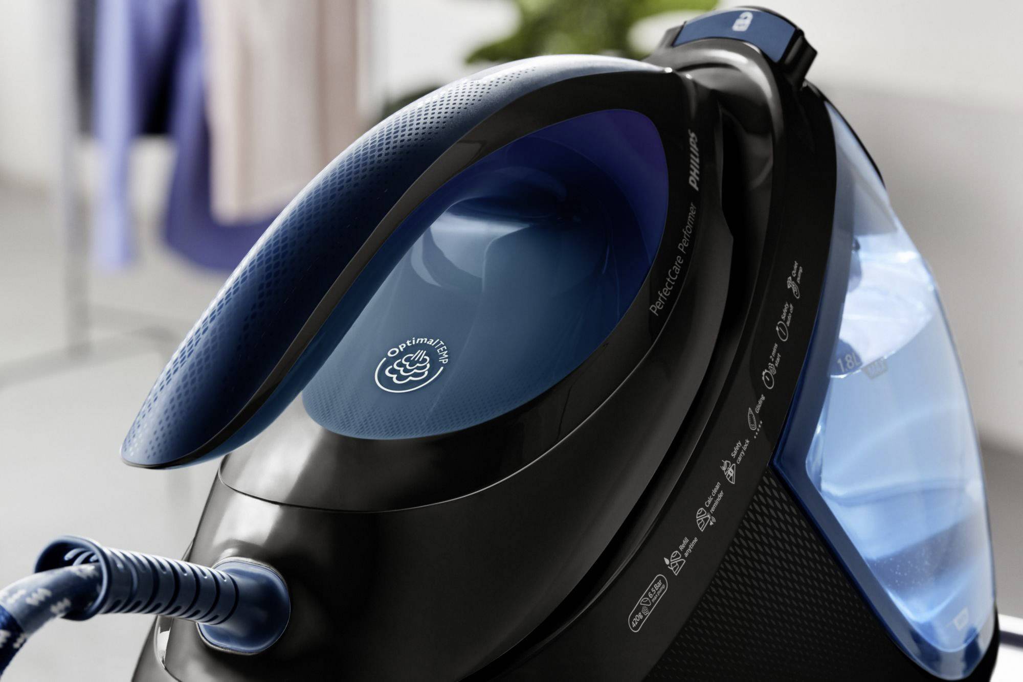 Philips PerfectCare Performer GC8735/80 Dampfbügelstation 2600W Blau, Schwarz