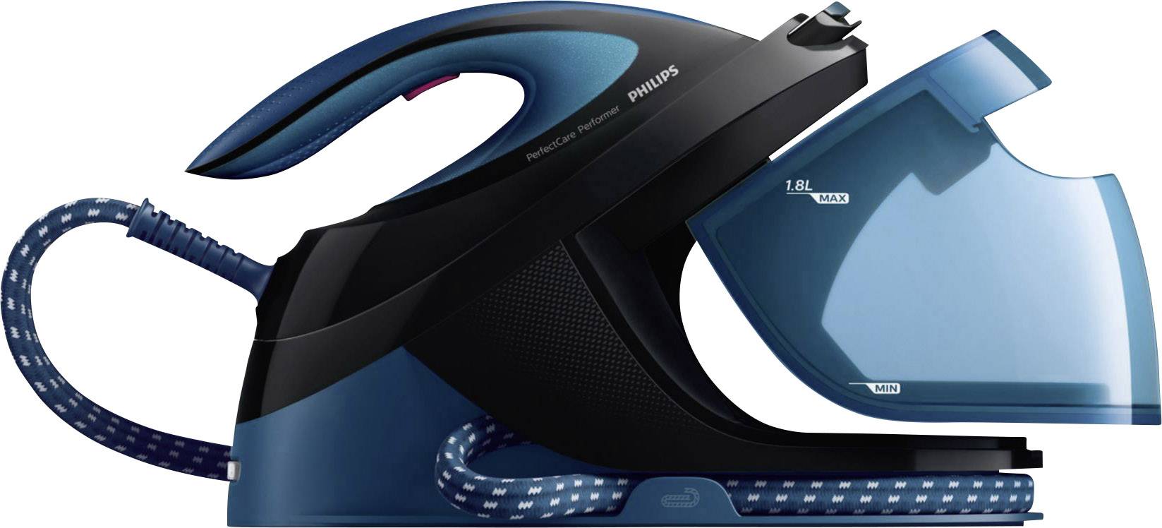 Philips PerfectCare Performer GC8735/80 Dampfbügelstation 2600W Blau, Schwarz