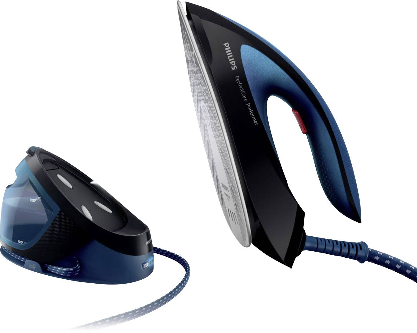Philips PerfectCare Performer GC8735/80 Dampfbügelstation 2600W Blau, Schwarz