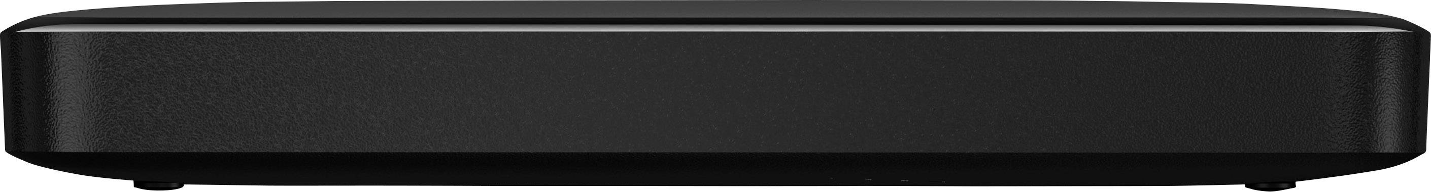 Ein schwarzer rechteckiger elektronischer Gerät auf einer Oberfläche; zeigt keine sichtbaren Tasten oder Anzeigen.