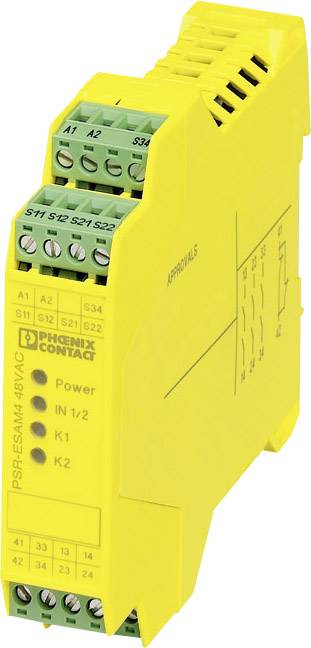 Sicherheitsrelais PSR-SCP-230UC/ESAM4/3X1/1X2/B Phoenix Contact Betriebsspannung: 230 V/DC, 230 V/AC 3 Schließer, 1 Öffner (B x H x T) 22.5 x 99 x