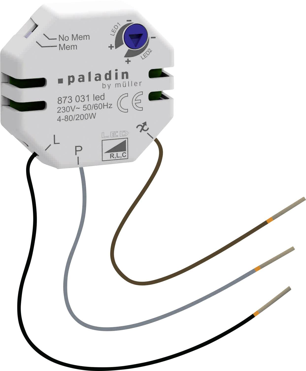 Müller 23811 Unterputz Dimmer Geeignet für Leuchtmittel: LED-Lampe Weiß