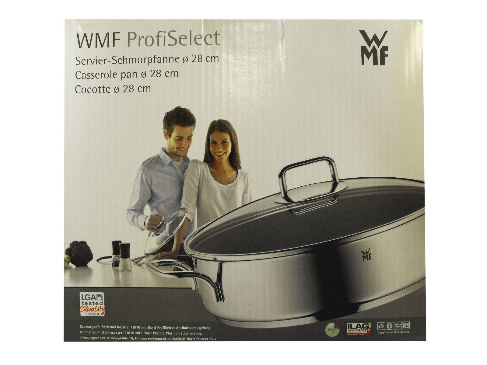 WMF Servier-Schmorpfanne ProfiSelect Ø 28cm mit Deckel