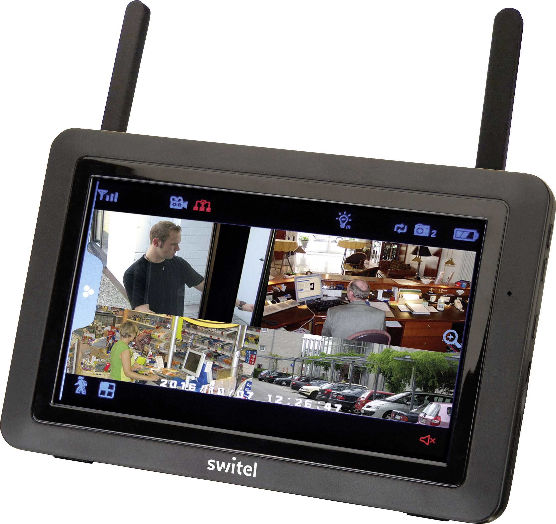 Switel  HSIP6000 Funk-Überwachungskamera-Set 4-Kanal mit 1 Kamera 720 Pixel 2.4 GHz