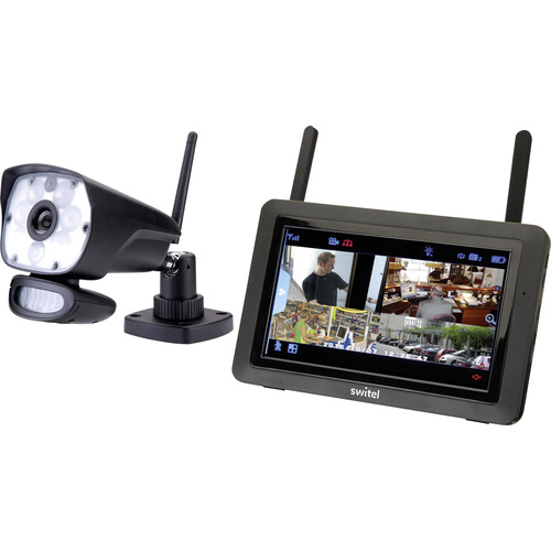 Switel  HSIP6000 Funk-Überwachungskamera-Set 4-Kanal mit 1 Kamera 720 Pixel 2.4 GHz