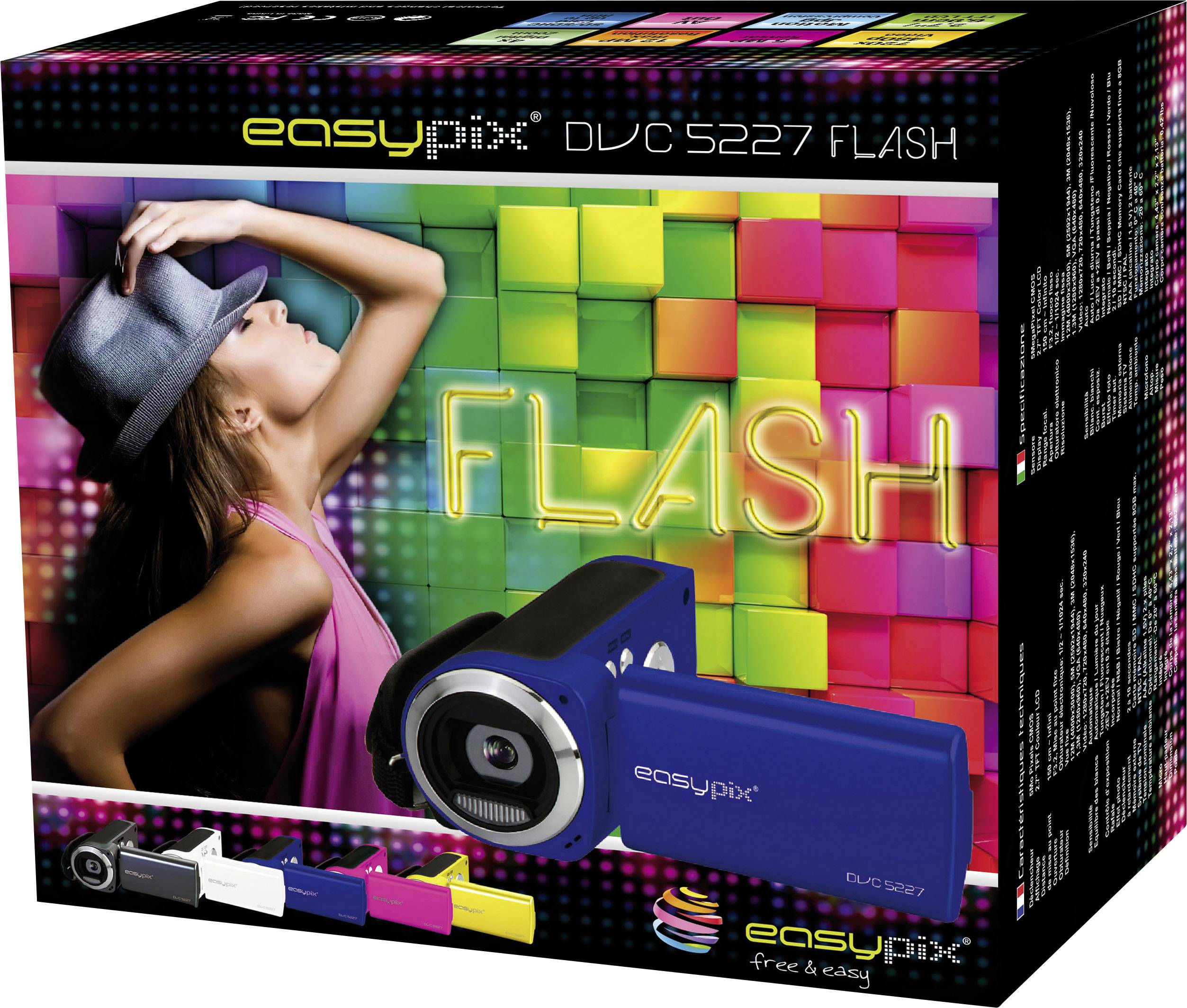 Easypix DVC5227 Camcorder 6.9cm 2.7 Zoll 5 Megapixel Royalblau