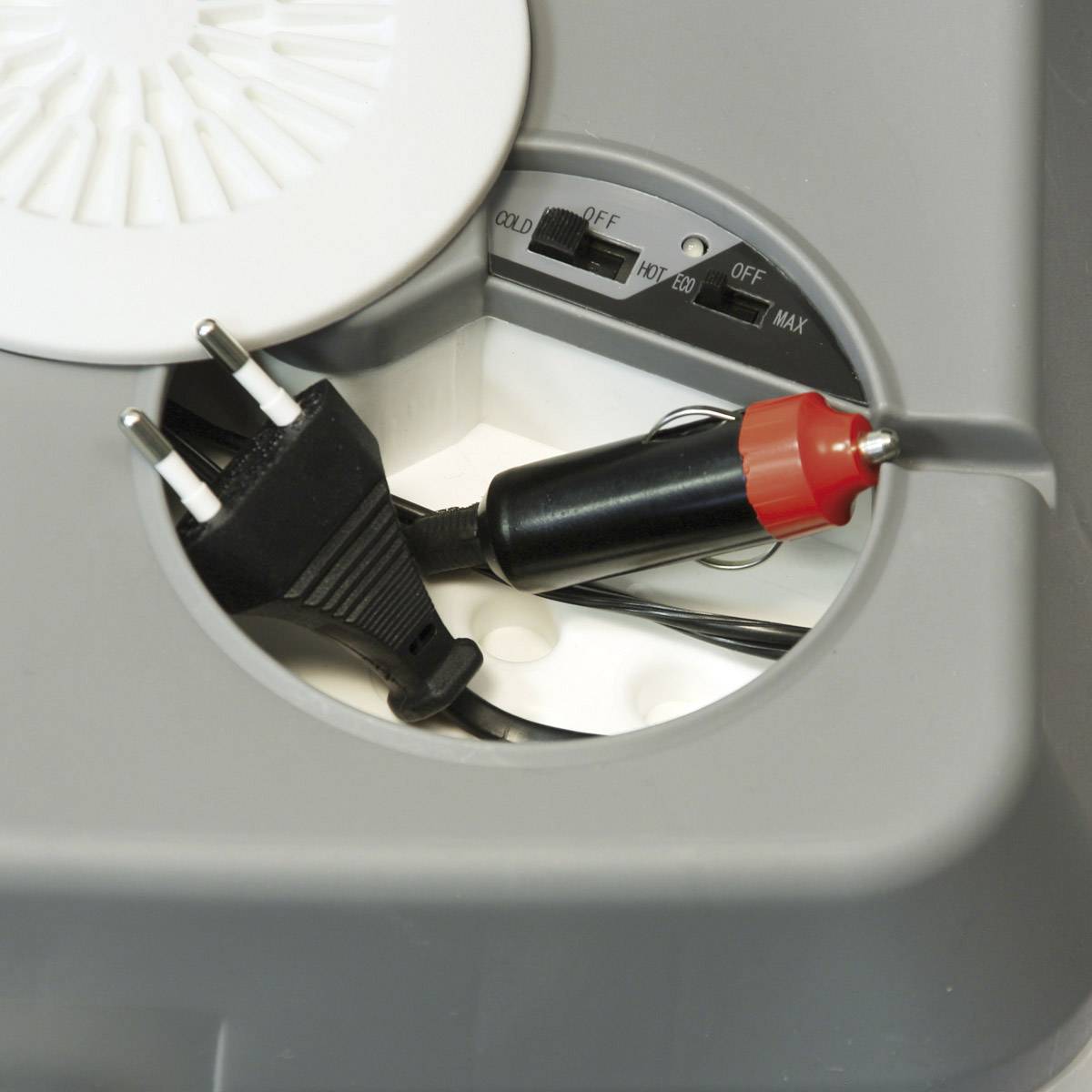 DINO KRAFTPAKET AC/DC Kühlbox & Heizbox EEK: E (A - G) Thermoelektrisch 12 V, 230V Grau 25l bis 18°C unter Umgebungstemperatur