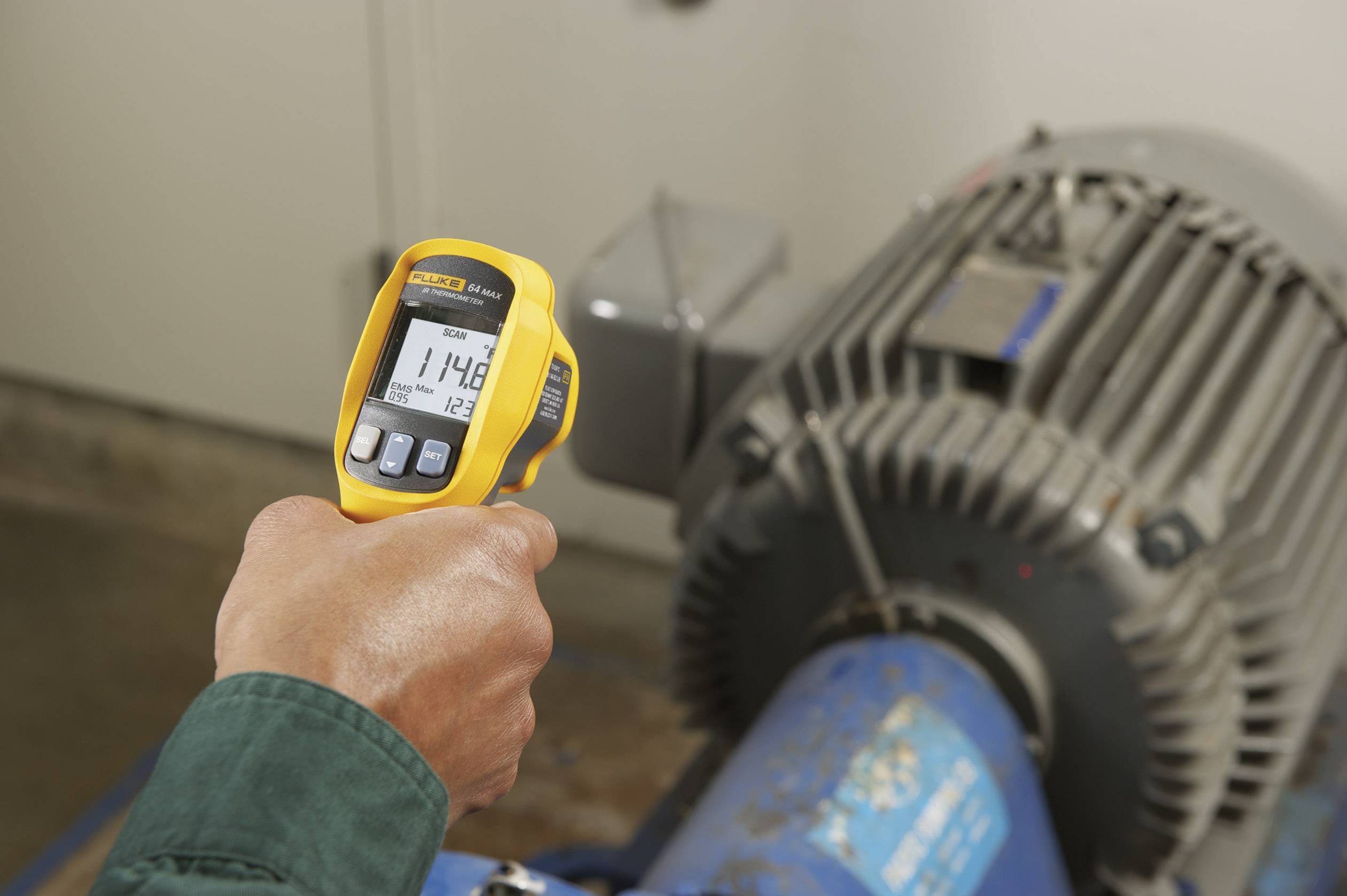 Fluke 64 MAX Infrarot-Thermometer Optik 20:1 -30 - +600 °C Berührungslose IR-Messung, Datenlogger-F