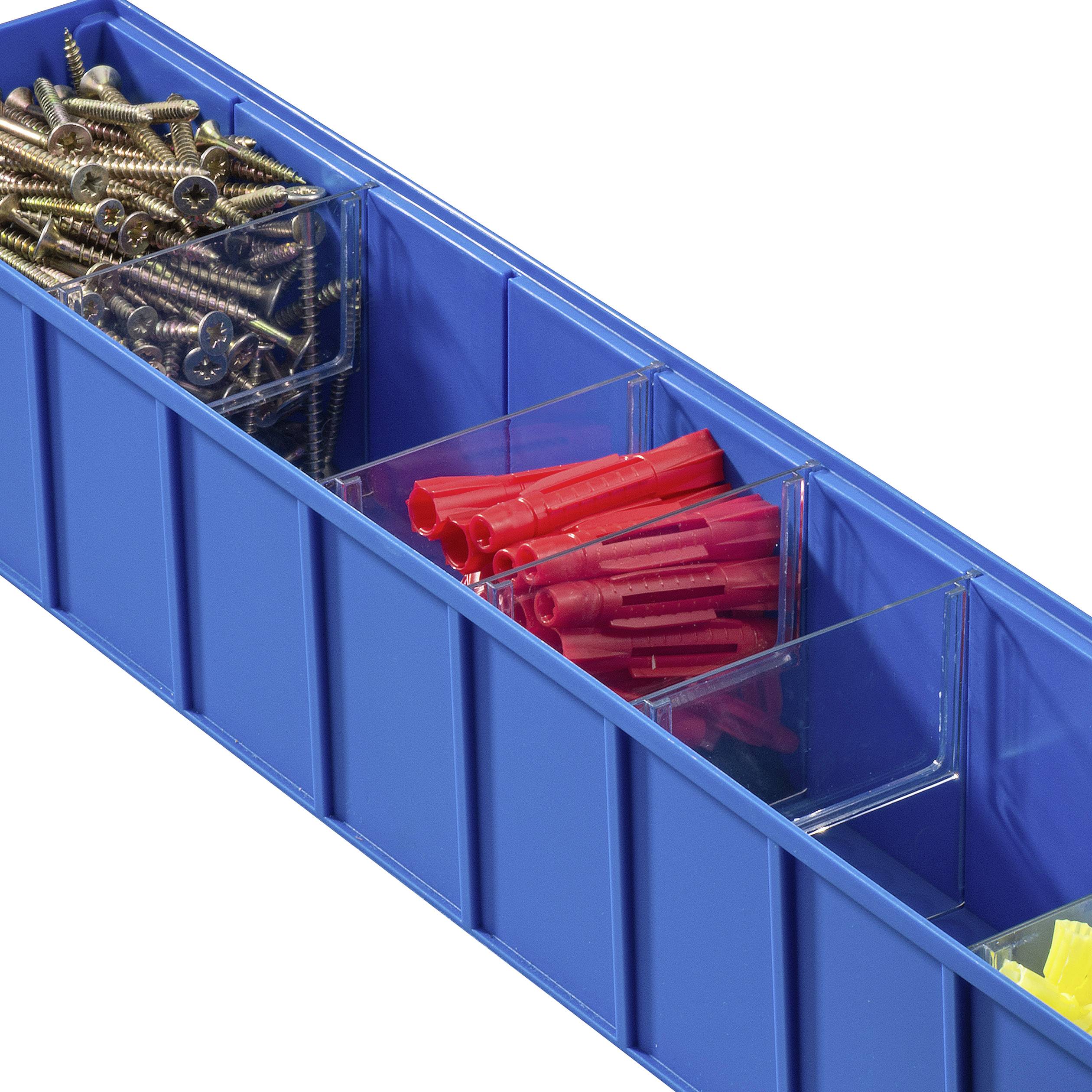 Allit 456590 Zwischenwand für Lagersichtbox ProfiPlus ShelfBox Divider S Transparent 4St.