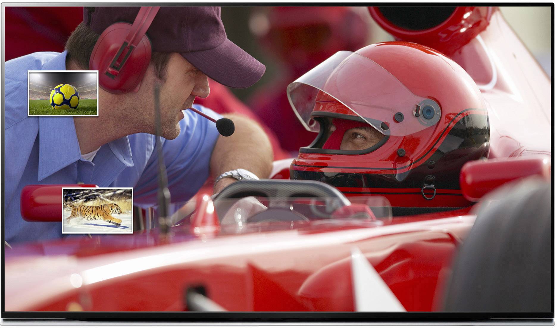 SpeaKa Professional 4 Port HDMI-Switch mit Picture in Picture-Funktion, mit Fernbedienung 3840 x 2160 Pixel