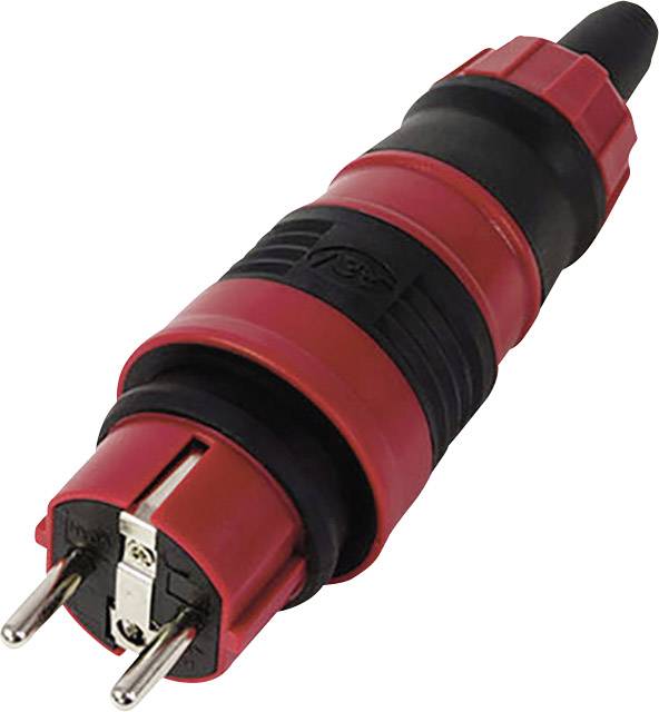 REV 0018211000 Schutzkontaktstecker Polycarbonat, Gummi 230V Rot, Schwarz IP44