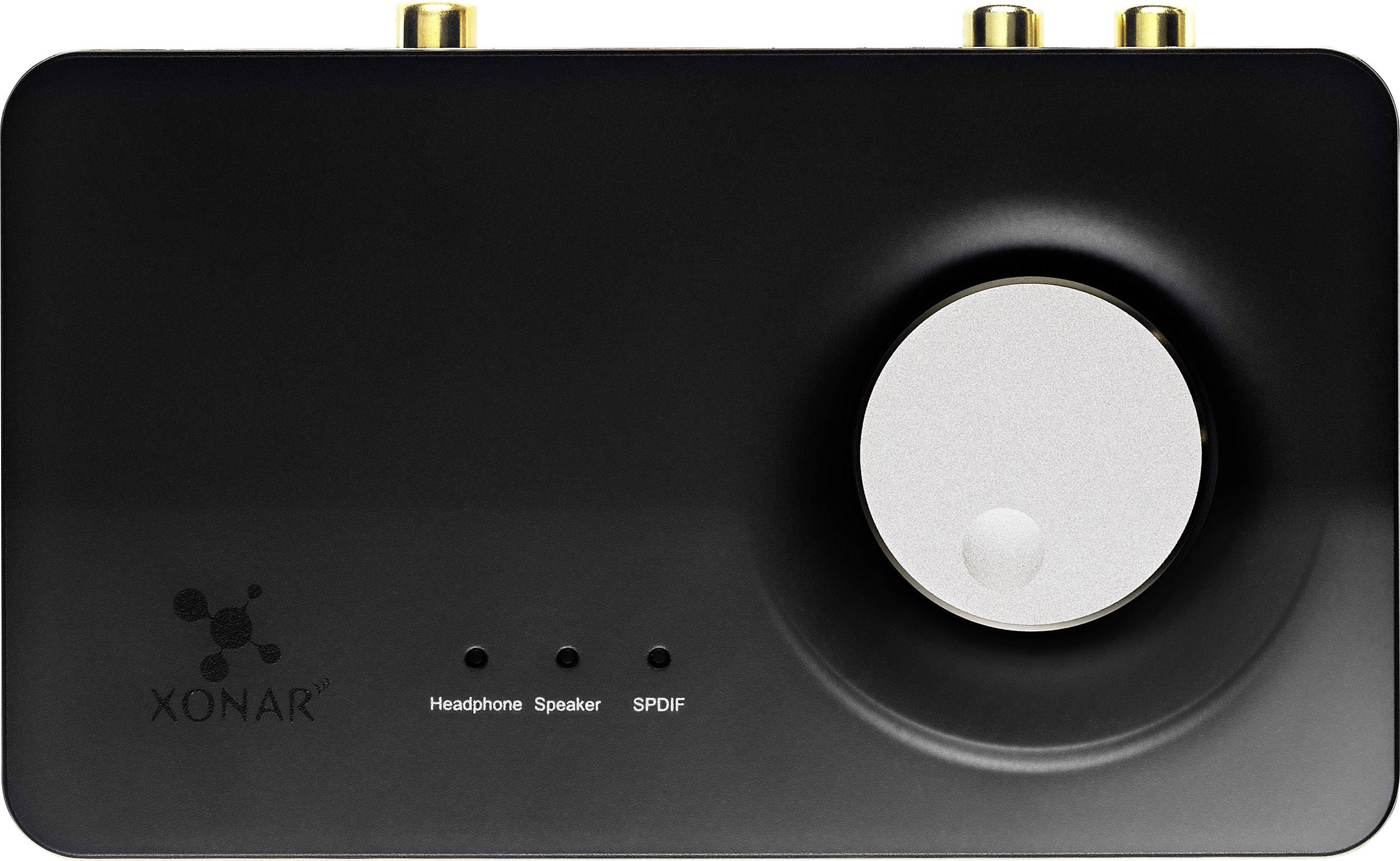 Asus Xonar U7 MKII 7.1 Soundkarte, Extern Digitalausgang, externe Kopfhöreranschlüsse, externe Lautstärkenregelung