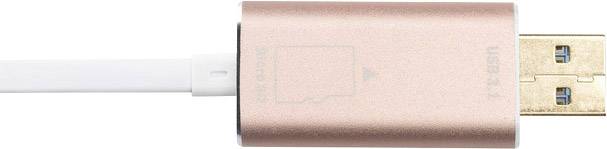 Ednet Smart Memory Externer Speicherkartenleser Roségold USB 3.2 Gen 2 (USB 3.1), Apple Lightning, microSD