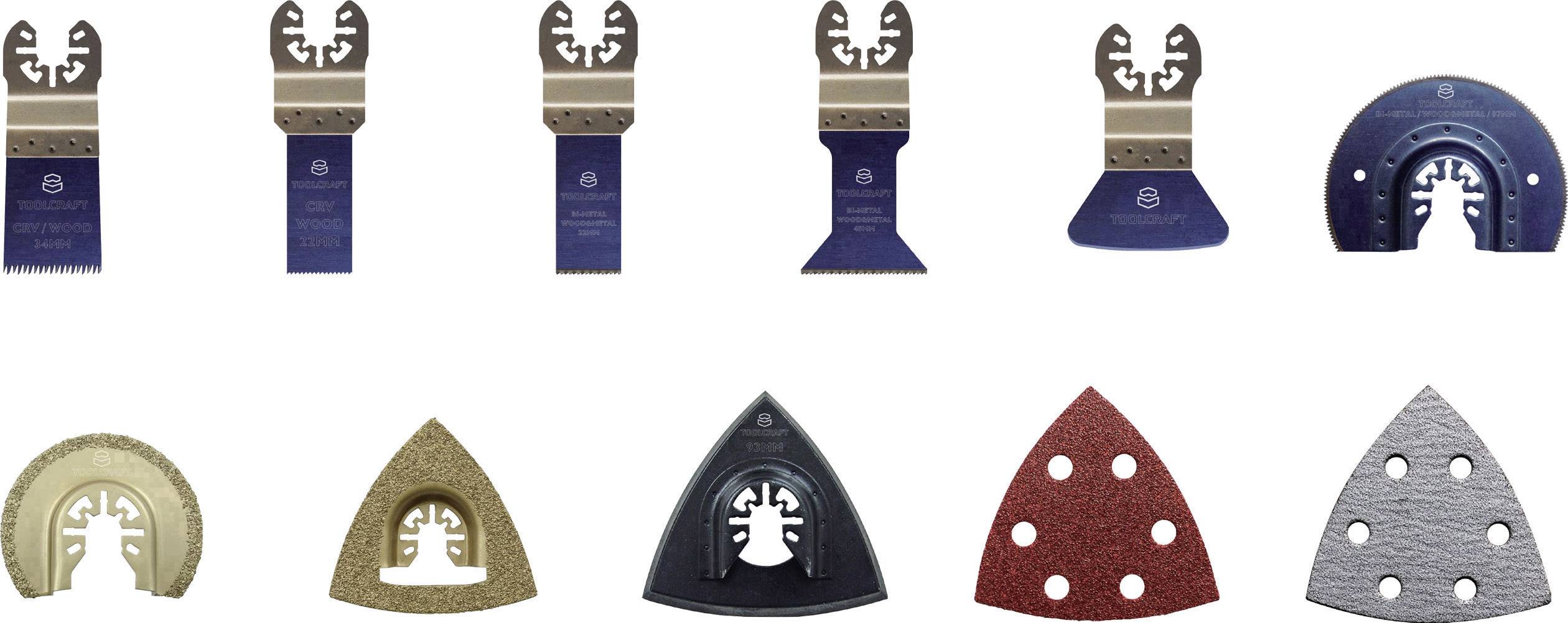 TOOLCRAFT 1574786 Chrom-Vanadium Stahl, Bimetall, Carbide Multifunktionswerkzeug-Zubehör-Set 21teilig 1 Set