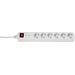 Basetech 1574789 Surge protection power strip 6x White 1 pc(s)